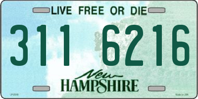 NH license plate 3116216
