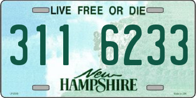 NH license plate 3116233