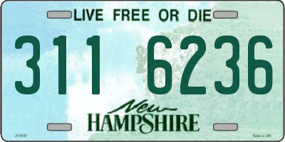 NH license plate 3116236