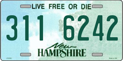 NH license plate 3116242