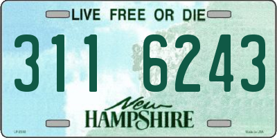 NH license plate 3116243