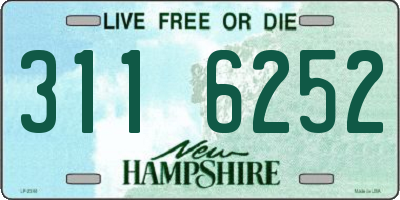 NH license plate 3116252