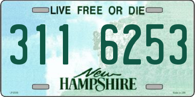NH license plate 3116253