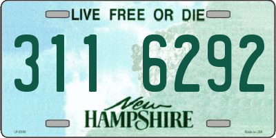 NH license plate 3116292