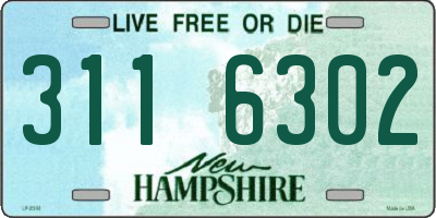 NH license plate 3116302
