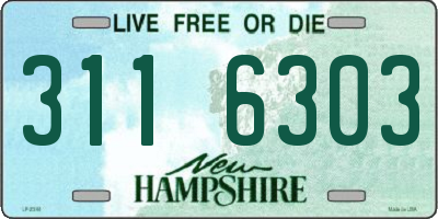 NH license plate 3116303