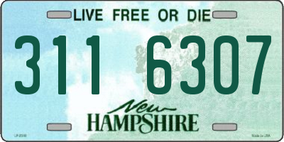 NH license plate 3116307