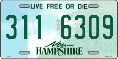 NH license plate 3116309
