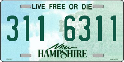 NH license plate 3116311