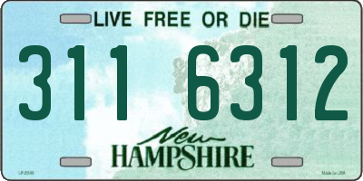 NH license plate 3116312