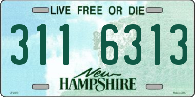 NH license plate 3116313
