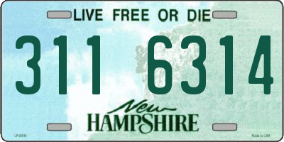 NH license plate 3116314