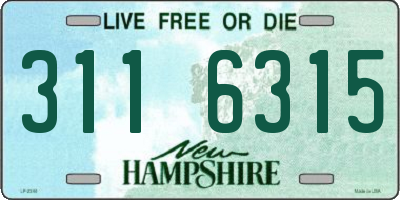 NH license plate 3116315