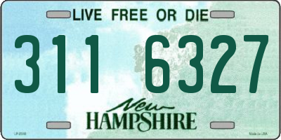 NH license plate 3116327