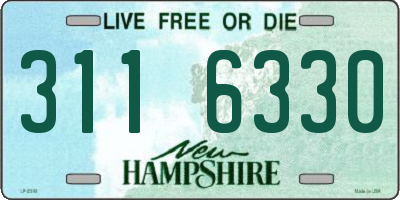 NH license plate 3116330