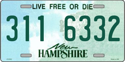 NH license plate 3116332