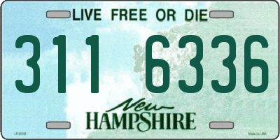 NH license plate 3116336
