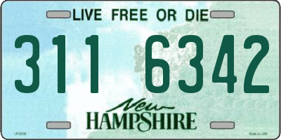 NH license plate 3116342