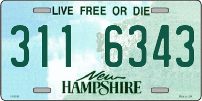 NH license plate 3116343
