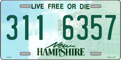 NH license plate 3116357