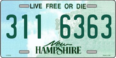 NH license plate 3116363