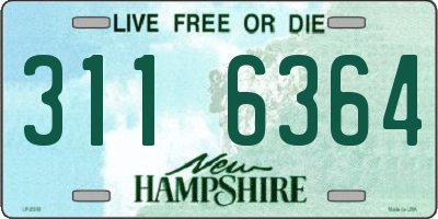 NH license plate 3116364