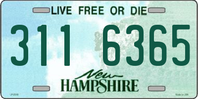 NH license plate 3116365