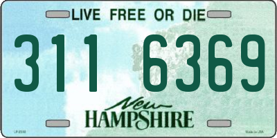 NH license plate 3116369