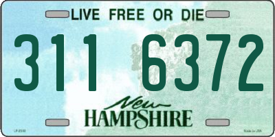 NH license plate 3116372