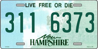 NH license plate 3116373