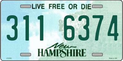 NH license plate 3116374