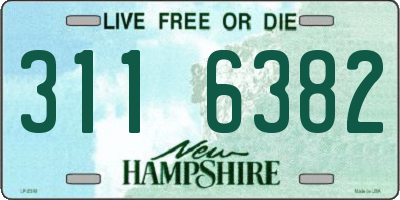 NH license plate 3116382
