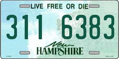 NH license plate 3116383