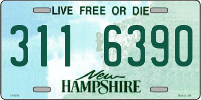 NH license plate 3116390