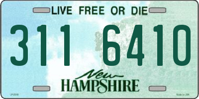 NH license plate 3116410