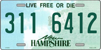 NH license plate 3116412