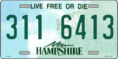 NH license plate 3116413