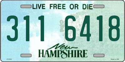 NH license plate 3116418