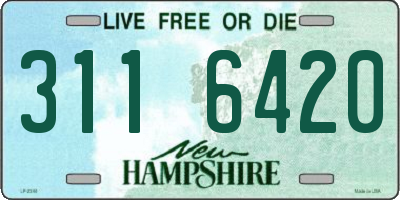 NH license plate 3116420