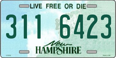 NH license plate 3116423