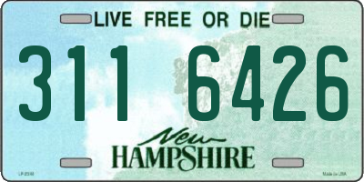 NH license plate 3116426