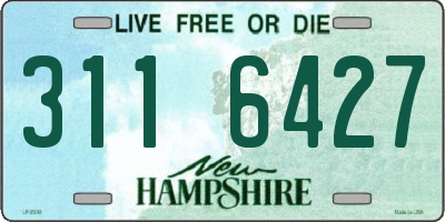 NH license plate 3116427