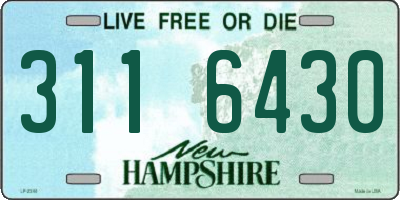 NH license plate 3116430