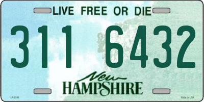 NH license plate 3116432