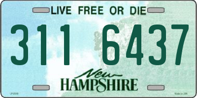NH license plate 3116437