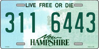 NH license plate 3116443