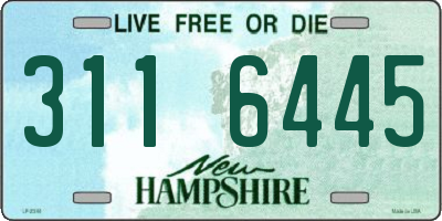 NH license plate 3116445