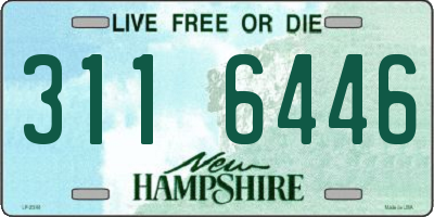 NH license plate 3116446
