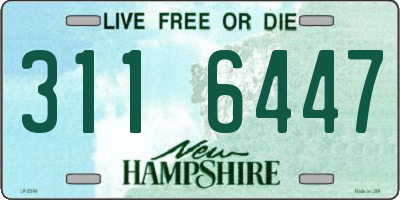 NH license plate 3116447