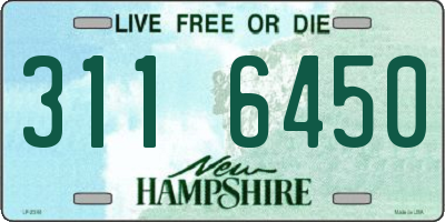 NH license plate 3116450